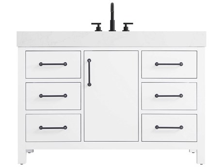 Elegant Lighting Nathan White Vanity