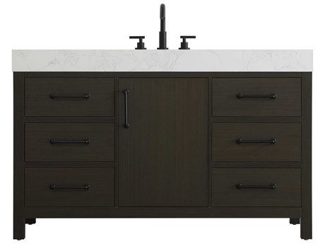 Elegant Lighting Nathan Mocha Brown Vanity