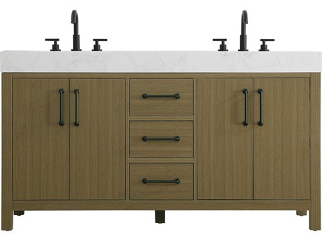 Elegant Lighting Nathan Chestnut Brown Vanity