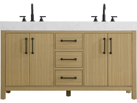 Elegant Lighting Nathan Honey Brown Vanity