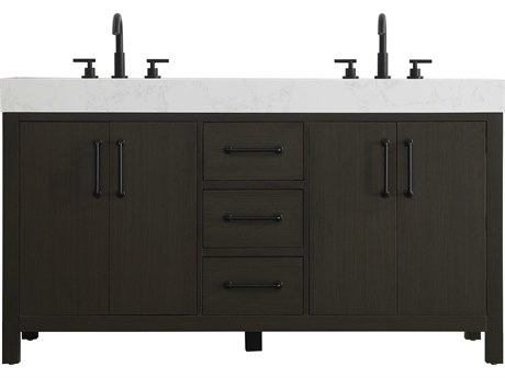 Elegant Lighting Nathan Mocha Brown Vanity