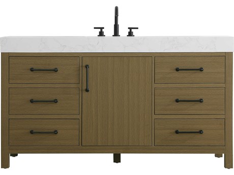 Elegant Lighting Nathan Chestnut Brown Vanity