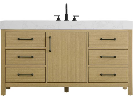 Elegant Lighting Nathan Honey Brown Vanity