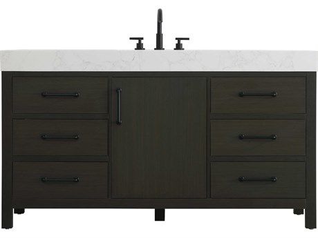 Elegant Lighting Nathan Mocha Brown Vanity