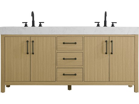 Elegant Lighting Nathan Honey Brown Vanity