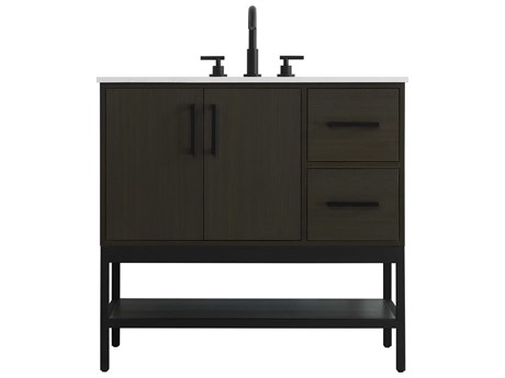Elegant Lighting Lennox Mocha Brown 36" Vanity