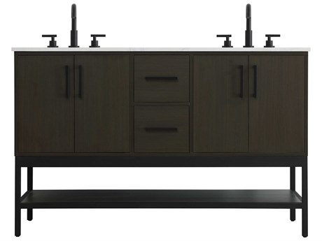 Elegant Lighting Lennox Mocha Brown 54" Vanity