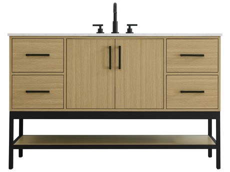 Elegant Lighting Lennox Honey Brown 54" Vanity