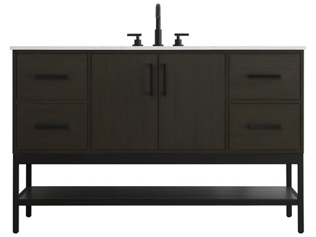 Elegant Lighting Lennox Mocha Brown 54" Vanity