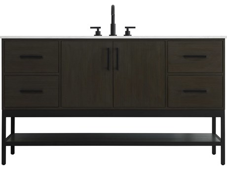 Elegant Lighting Lennox Mocha Brown 60" Vanity