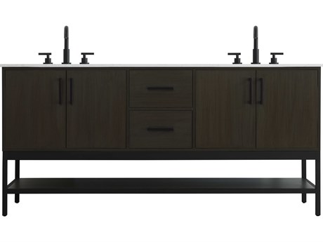 Elegant Lighting Lennox Mocha Brown 72" Vanity