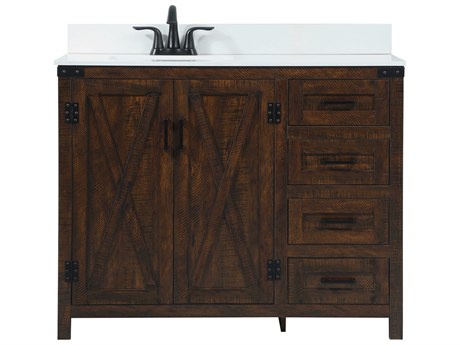 Elegant Lighting Grant Expresso 42" Vanity with Backsplash