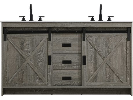 Elegant Lighting Austin Rustic Grey 60" Vanity