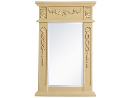 Elegant Lighting Lenora Light Antique Beige Rectangular Wall Mirror