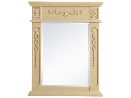 Elegant Lighting Lenora Light Antique Beige Rectangular Wall Mirror