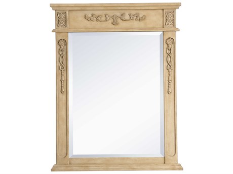 Elegant Lighting Lenora Antique Beige Rectangular Wall Mirror