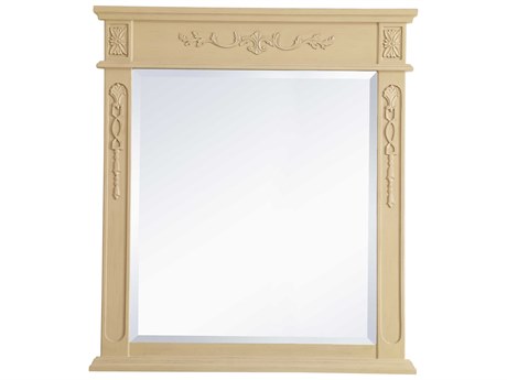 Elegant Lighting Lenora Light Antique Beige Rectangular Wall Mirror