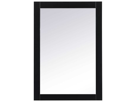 Elegant Lighting Cole Black Rectangular Wall Mirror