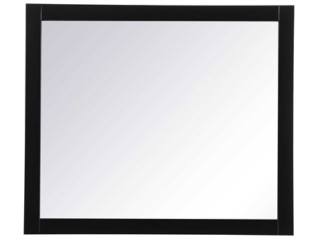 Elegant Lighting Aqua Black Rectangular Wall Mirror
