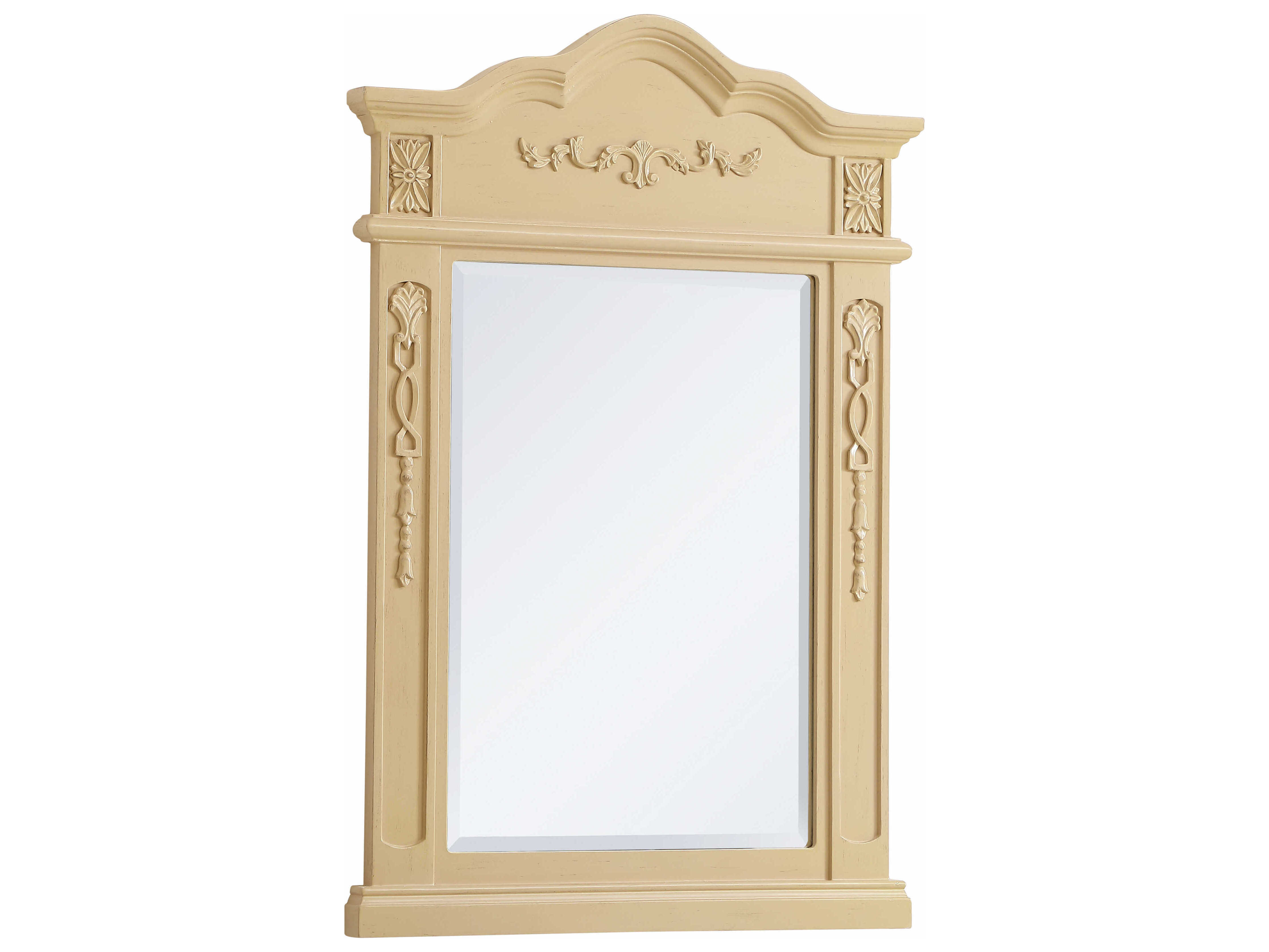 Elegant Lighting Lenora Light Antique Beige 24''W x 36''H Rectangular Wall  Mirror EGVM32436LT