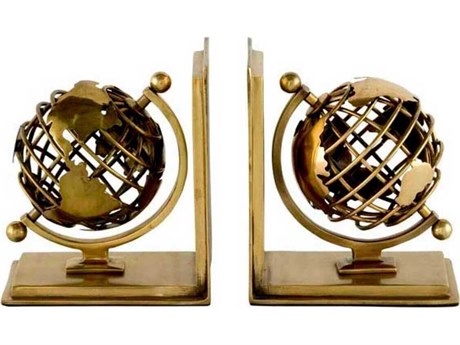 Eichholtz Globe Set of 2 Antique Brass Bookend