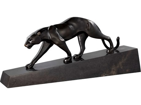 Eichholtz Bronze On Marble Base Pantherae