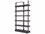 Eichholtz Geo Charcoal Grey Crown Oak Ven Br Brass Cabinet  EIC114533