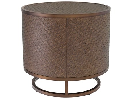 Eichholtz Napa Valley Woven Oak Veneer Side Table