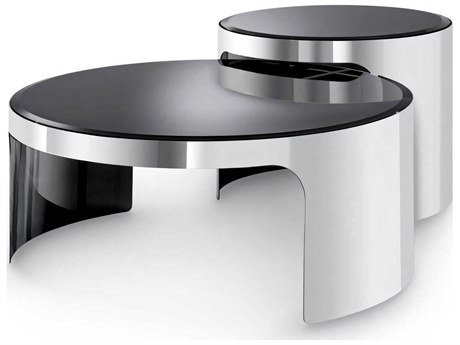 Eichholtz Piemonte Polished Ss Set of 2 Coffee Table