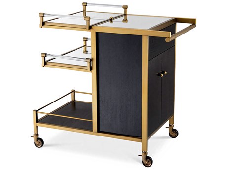 Eichholtz Eiffel Brushed Brass Trolley