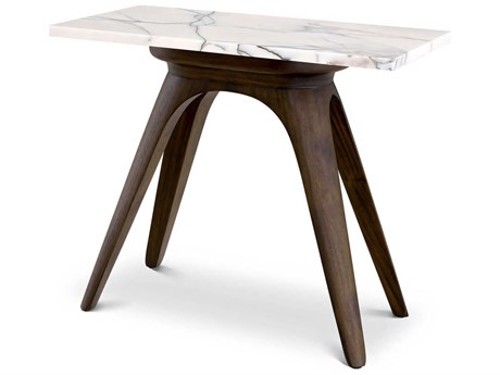Eichholtz Borre Rectangular Bianco Lilac Marble Side Table
