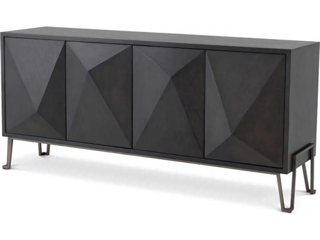 Eichholtz Highland Charcoal Brown Oak Veneer Dresser