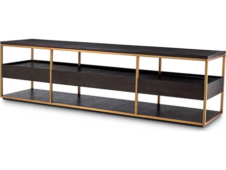 Eichholtz Parker L Mocha Straight Oak Veneer Tv Cabinet