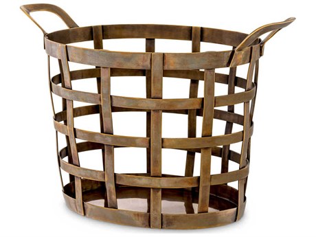 Eichholtz Vreeland Vintage Brass Basket