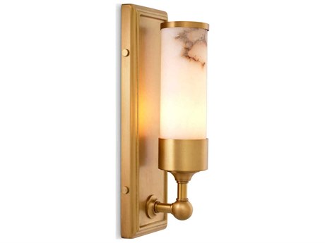 Eichholtz Valentine Antique Brass Alabaster Wall Lamp
