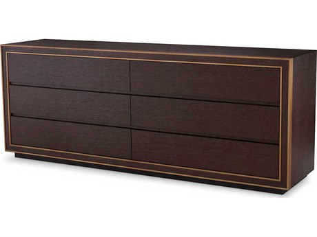 Eichholtz Dresser Camelot L Brown Oak Veneer Drawer