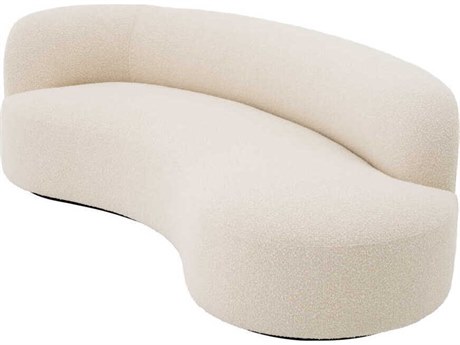 Eichholtz Morten Boucle Cream Black Base Upholstered Sofa