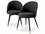 Eichholtz Cooper Black Upholstered Armless Dining Chair Set of 2  EICA113988