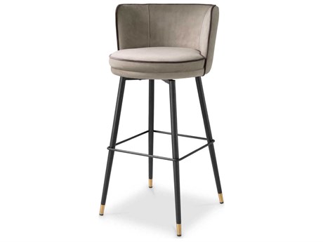 Eichholtz Grenada Velvet Upholstered Swivel Bar Stool