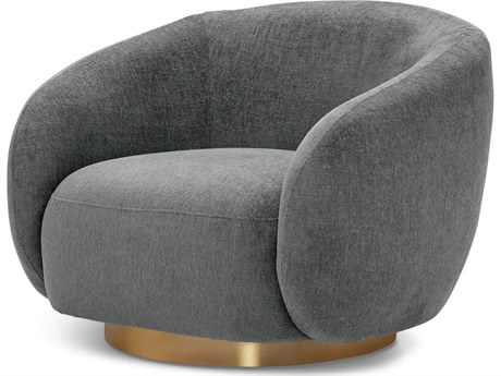 Eichholtz Brice Swivel Chair in Hastings Light Blue
