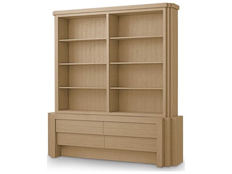 Eichholtz Metropolitan Oak Wood Natural Veneer Display Cabinet