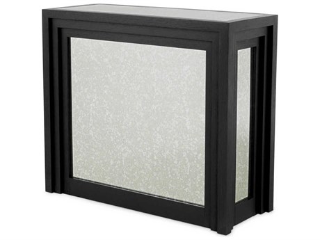 Eichholtz Bar Butler Black Solid Wood Cabinet
