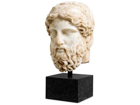 Eichholtz Statues Marble Antique Look Black Granite Base Sculpture