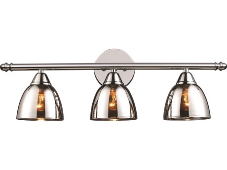 Elk Home Reflections 3-Light Polished Chrome Glass Vanity Light