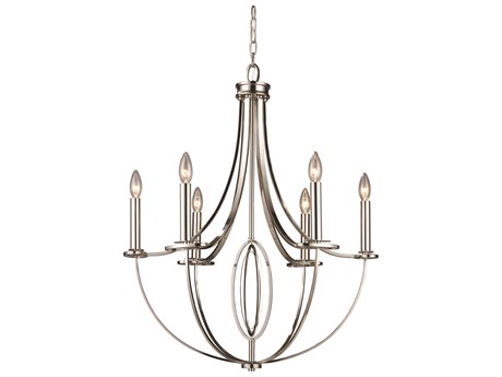Elk Home Dione 6-Light Polished Nickel Candelabra Chandelier