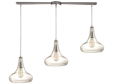 Elk Home Orbital 3-Light Polished Chrome Glass Island Pendant