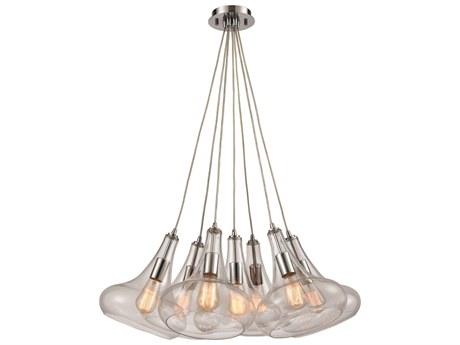 Elk Home Orbital 7-Light Polished Chrome Glass Pendant
