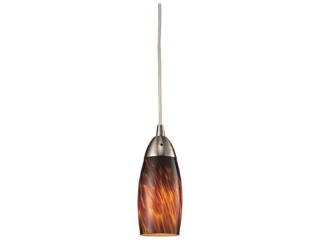 Elk Home Milan 1-Light Satin Nickel Glass Mini Pendant