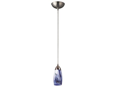 Elk Home Milan 1-Light Satin Nickel Glass Pendant