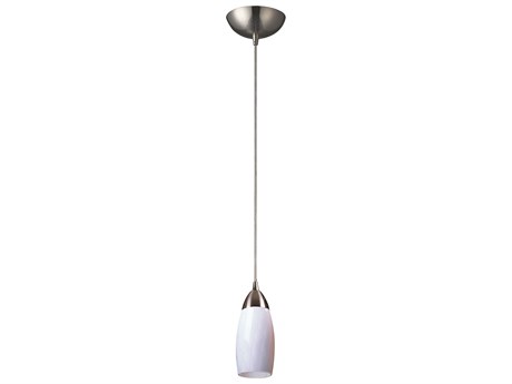 Elk Home Milan 1-Light Satin Nickel Glass Pendant